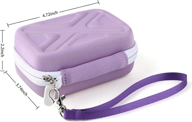 BLK8IGHT Digital Camera Case for AbergBest 21 Mega Pixels 2.7" LCD Rechargeable HD/Kodak Pixpro/Canon PowerShot ELPH 180/190/Sony DSCW800/DSCW830 Cameras, Travel Carrying Protective Case for Camera- Purple - Image 2